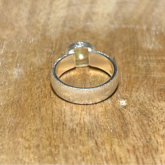 NWOT Natural Oval Shape Multi Fire Ethiopian Opal 925 Sterling Silver Ring - Picture 10 of 14
